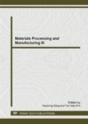 Image for Materials Processing and Manufacturing III