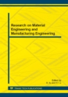 Image for Research on Material Engineering and Manufacturing Engineering