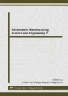 Image for Advances in Manufacturing Science and Engineering V