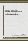 Image for Advanced Research on Intelligent System, Mechanical Design Engineering and Information Engineering III