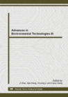 Image for Advances in Environmental Technologies III