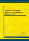 Image for Architecture, Building Materials and Engineering Management IV