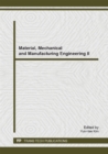 Image for Material, Mechanical and Manufacturing Engineering II