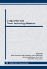 Image for Geopolymer and Green Technology Materials