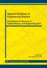 Image for Applied Solutions of Engineering Science