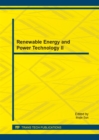 Image for Renewable Energy and Power Technology II