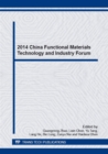Image for 2014 China Functional Materials Technology and Industry Forum