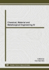 Image for Chemical, Material and Metallurgical Engineering IV