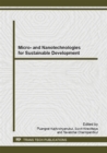 Image for Micro- and Nanotechnologies for Sustainable Development