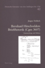 Image for Bernhard Hirschvelders Briefrhetorik (Cgm 3607) : Untersuchung Und Edition
