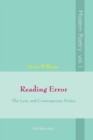Image for Reading error  : the lyric and contemporary poetry