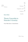 Image for Theatre Censorship in Honecker&#39;s Germany