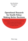 Image for Operational research for health policy  : making better decisions