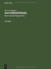 Image for Sachsenspiegel