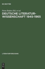 Image for Deutsche Literaturwissenschaft 1945-1965