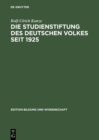 Image for Die Studienstiftung des deutschen Volkes seit 1925: Zur Geschichte der Hochbegabten-Forderung in Deutschland : 8