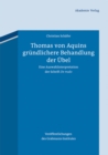 Image for Thomas von Aquins grundlichere Behandlung der Ubel: Eine Auswahlinterpretation der Schrift &quot;De malo&quot;