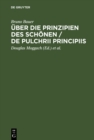 Image for Uber die Prinzipien des Schonen / De pulchrii principiis: Eine Preisschrift