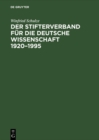 Image for Der Stifterverband fur die Deutsche Wissenschaft 1920-1995