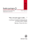 Image for &amp;quot;Was ich noch sagen wollte...&amp;quote: A multilingual Festschrift for Norbert Boretzkyon occasion of his 65 th birthday