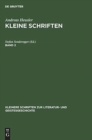 Image for Kleinere Schriften zur Literatur- und Geistesgeschichte Kleine Schriften