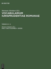 Image for Vocabularium iurisprudentiae Romanae, Fasc 1, dactyliotheca - doceo