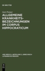 Image for Allgemeine Krankheitsbezeichnungen im Corpus Hippocraticum : Gebrauch und Bedeutung von Nousos und Nosema