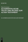 Image for Altorientalische Texte Zum Alten Testament