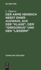 Image for Der Arme Heinrich Nebst Einer Auswahl Aus Der &quot;Klage&quot;, Dem &quot;Gregorius&quot; Und Den &quot;Liedern&quot;