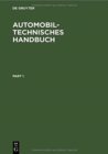 Image for Automobiltechnisches Handbuch : Erganzungsband Zur 18. Auflage