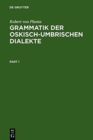 Image for Grammatik der Oskisch-Umbrischen Dialekte