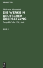 Image for Philo Von Alexandria: Die Werke in Deutscher ?bersetzung. Band 2
