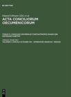 Image for Concilii actiones VIII - Appendices Graecae - Indices