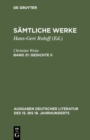 Image for Samtliche Werke, Band 21, Gedichte II