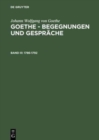 Image for Goethe - Begegnungen und Gespr?che, Bd III, Goethe - Begegnungen und Gespr?che (1786-1792)