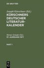 Image for Kurschners Deutscher Literatur-Kalender. 57. Jahrgang 1977