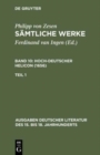 Image for S?mtliche Werke. Bd 10 : Hoch-deutscher Helikon (1656). Bd 10/Tl 1