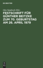 Image for Festschrift F?r G?nther Beitzke Zum 70. Geburtstag Am 26. April 1979