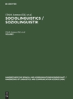 Image for Sociolinguistics / Soziolinguistik. Volume 1