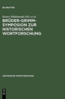 Image for Br?der-Grimm-Symposion Zur Historischen Wortforschung
