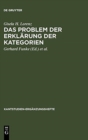 Image for Das Problem Der Erkl?rung Der Kategorien