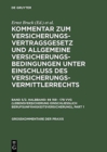 Image for Lebensversicherung : ( 159 - 178 Vvg), Einschl. Berufsunfahigkeitsversicherung