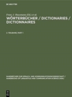 Image for Woerterbucher / Dictionaries / Dictionnaires. 2. Teilband