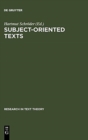 Image for Subject-oriented Texts : Languages for Special Purposes and Text Theory