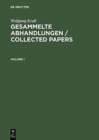 Image for Wolfgang Krull: Gesammelte Abhandlungen / Collected Papers. Volume 1+2