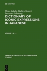 Image for Dictionary of Iconic Expressions in Japanese : Vol I: A - J. Vol II: K - Z