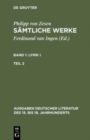 Image for S?mtliche Werke. Bd 1 : Lyrik I. Bd 1/Tl 2