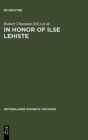 Image for In honor of Ilse Lehiste