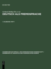 Image for Deutsch ALS Fremdsprache. 1. Halbband
