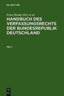 Image for Handbuch Des Verfassungsrechts Der Bundesrepublik Deutschland